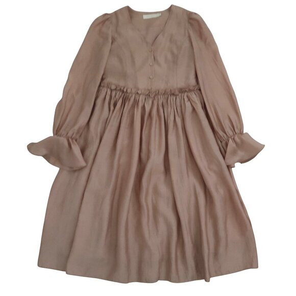 KERNEL COSMOS midi dress with ruffle trim sz S - Picture 3 of 7